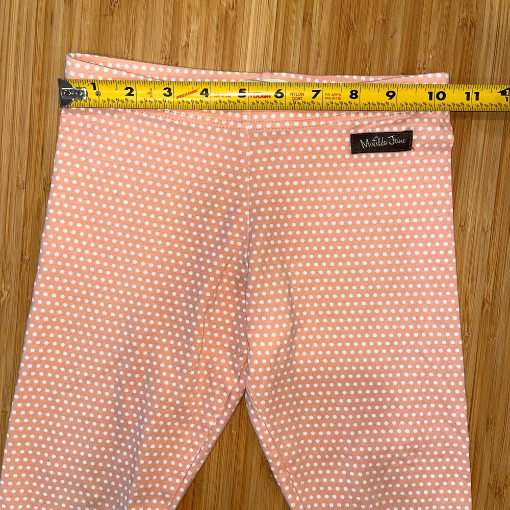 Matilda Jane Scrappy Leggings Girls Sz 6 Pants Ruffled Hem Boutique Polka Dot - Picture 4 of 6